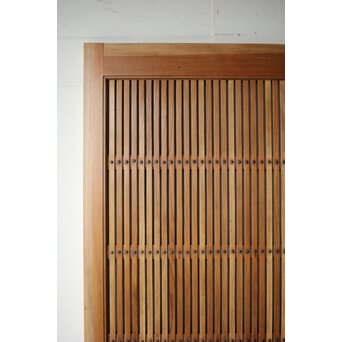 総欅 巾着金具格子蔵戸　W0164 
