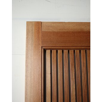 総欅 巾着金具格子蔵戸　W0164 