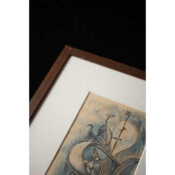 瑛九 Q Ei リトグラフ　Z534 