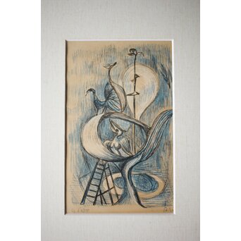 瑛九 Q Ei リトグラフ　Z534 