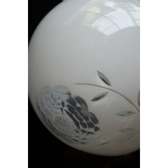 白被 球体切子電笠 照明　A481 