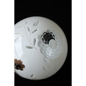 白被 球体切子電笠 照明　A481