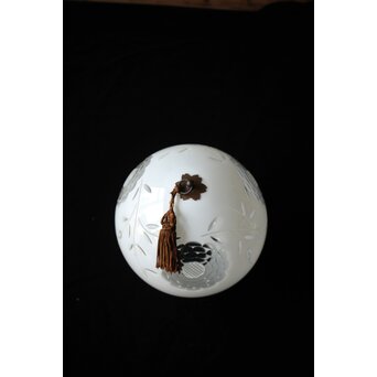 白被 球体切子電笠 照明　A481 