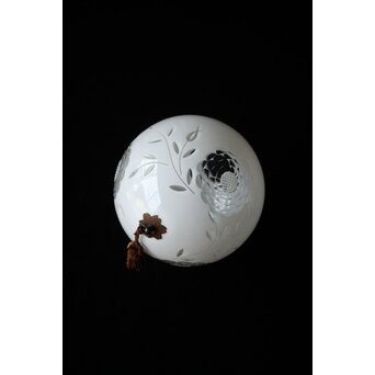 白被 球体切子電笠 照明　A481 