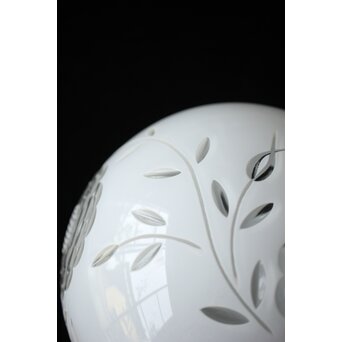 白被 球体切子電笠 照明　A481 