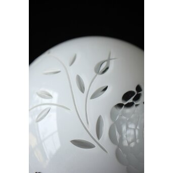 白被 球体切子電笠 照明　A481 