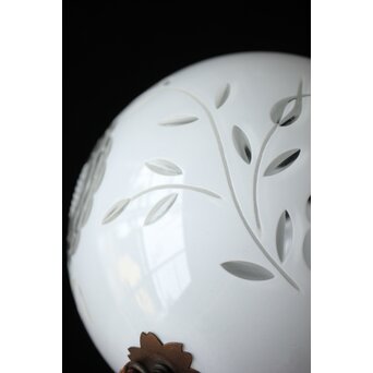 白被 球体切子電笠 照明　A481 