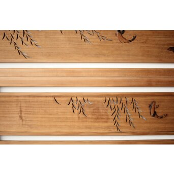 玉声銘 指物欄間 2枚1組　R0428YD 