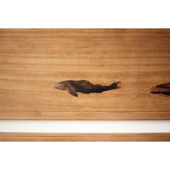 玉声銘 指物欄間 2枚1組　R0428YD 