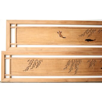 玉声銘 指物欄間 2枚1組　R0428YD 