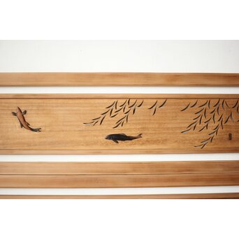 玉声銘 指物欄間 2枚1組　R0428YD 