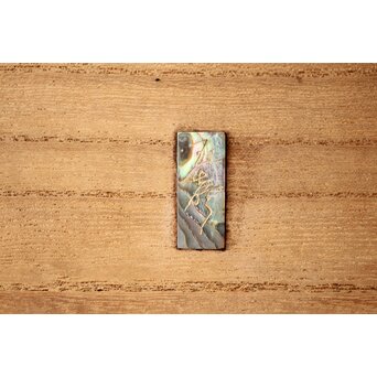 玉声銘 長尺 指物欄間　R0429 洒落た螺鈿の短冊銘