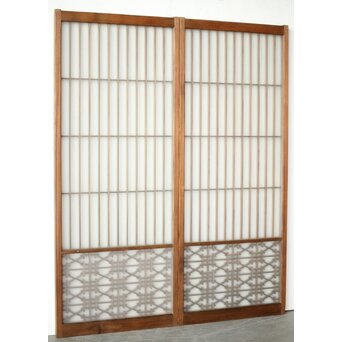 ガラス入 書院 2枚1組　R0430 背面　ガラス面