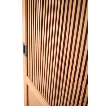 総欅 格子蔵戸　W0167Y 