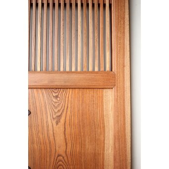 総欅 格子蔵戸　W0167Y 