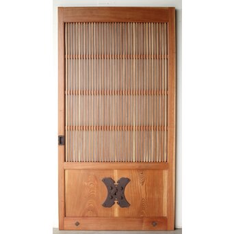 総欅 格子蔵戸　W0167Y