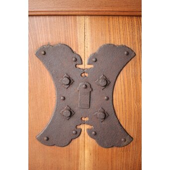 総欅 格子蔵戸　W0167Y 