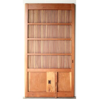 総欅 格子蔵戸　W0167Y ウラ