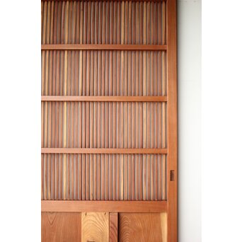 総欅 格子蔵戸　W0167Y 