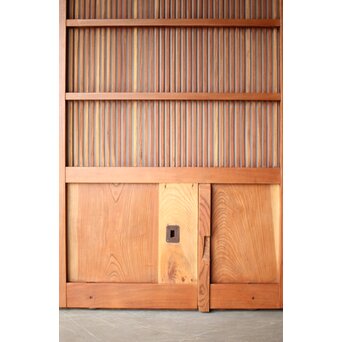 総欅 格子蔵戸　W0167Y 