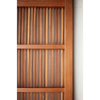 総欅 格子蔵戸　W0167Y 