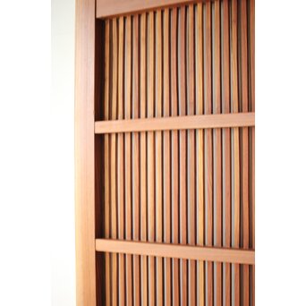 総欅 格子蔵戸　W0167Y 