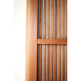 総欅 格子蔵戸　W0167Y 