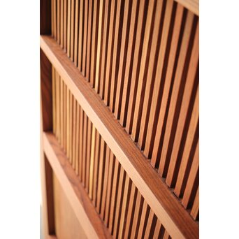 総欅 格子蔵戸　W0167Y 