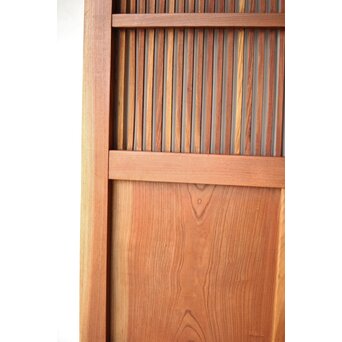 総欅 格子蔵戸　W0167Y 