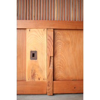 総欅 格子蔵戸　W0167Y 