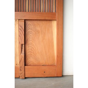 総欅 格子蔵戸　W0167Y 