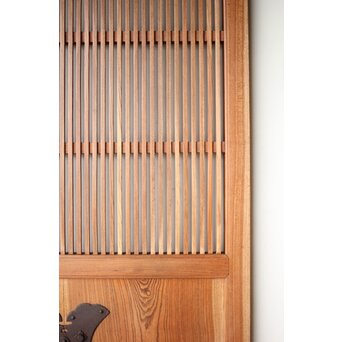 総欅 格子蔵戸　W0167Y 