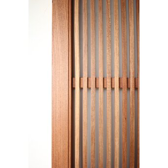 総欅 格子蔵戸　W0167Y 