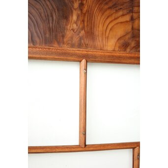 クリアと緑色ガラスの堅木建具 2枚1組　GD0237Y 