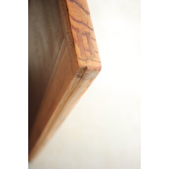 クリアと緑色ガラスの堅木建具 2枚1組　GD0237Y 