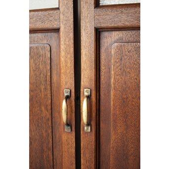 大判にかわガラスのラワン観音開き建具 2枚1組　GD0239 