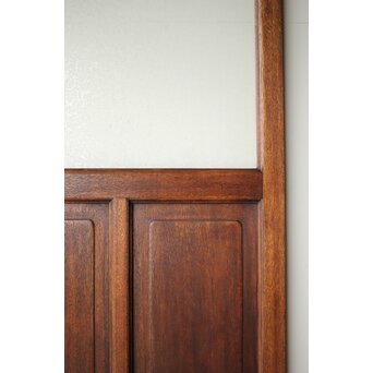 大判にかわガラスのラワン観音開き建具 2枚1組　GD0239 