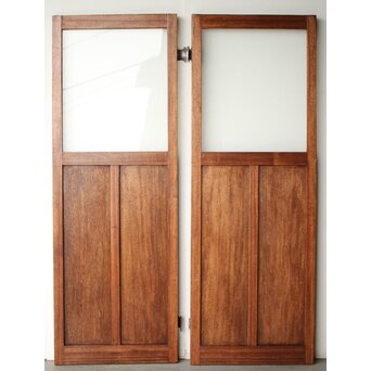 大判にかわガラスのラワン観音開き建具 2枚1組　GD0239 ウラ