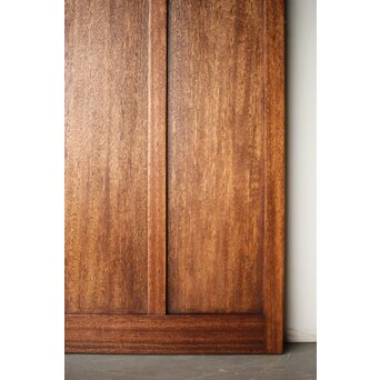 大判にかわガラスのラワン観音開き建具 2枚1組　GD0239 