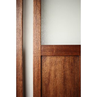 大判にかわガラスのラワン観音開き建具 2枚1組　GD0239 