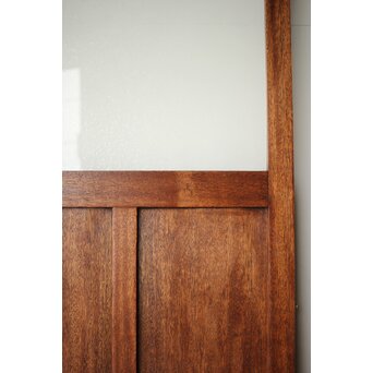 大判にかわガラスのラワン観音開き建具 2枚1組　GD0239 