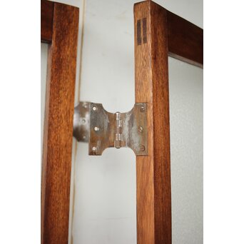 大判にかわガラスのラワン観音開き建具 2枚1組　GD0239 