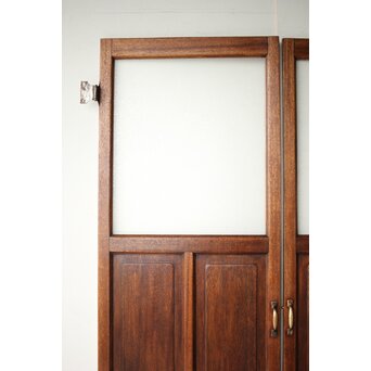 大判にかわガラスのラワン観音開き建具 2枚1組　GD0239 