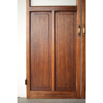 大判にかわガラスのラワン観音開き建具 2枚1組　GD0239 