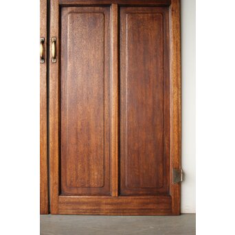 大判にかわガラスのラワン観音開き建具 2枚1組　GD0239 