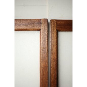 大判にかわガラスのラワン観音開き建具 2枚1組　GD0239 