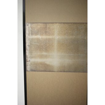 市松 銀張 二曲屏風 一隻　Z536 