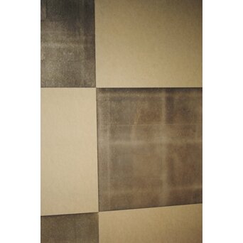 市松 銀張 二曲屏風 一隻　Z536 