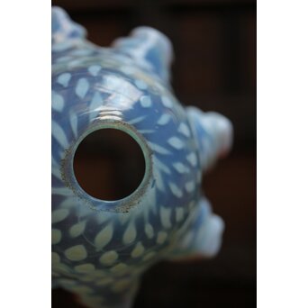 フリル赤水玉文電笠　A483 