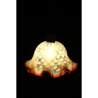 フリル赤水玉文電笠　A483 